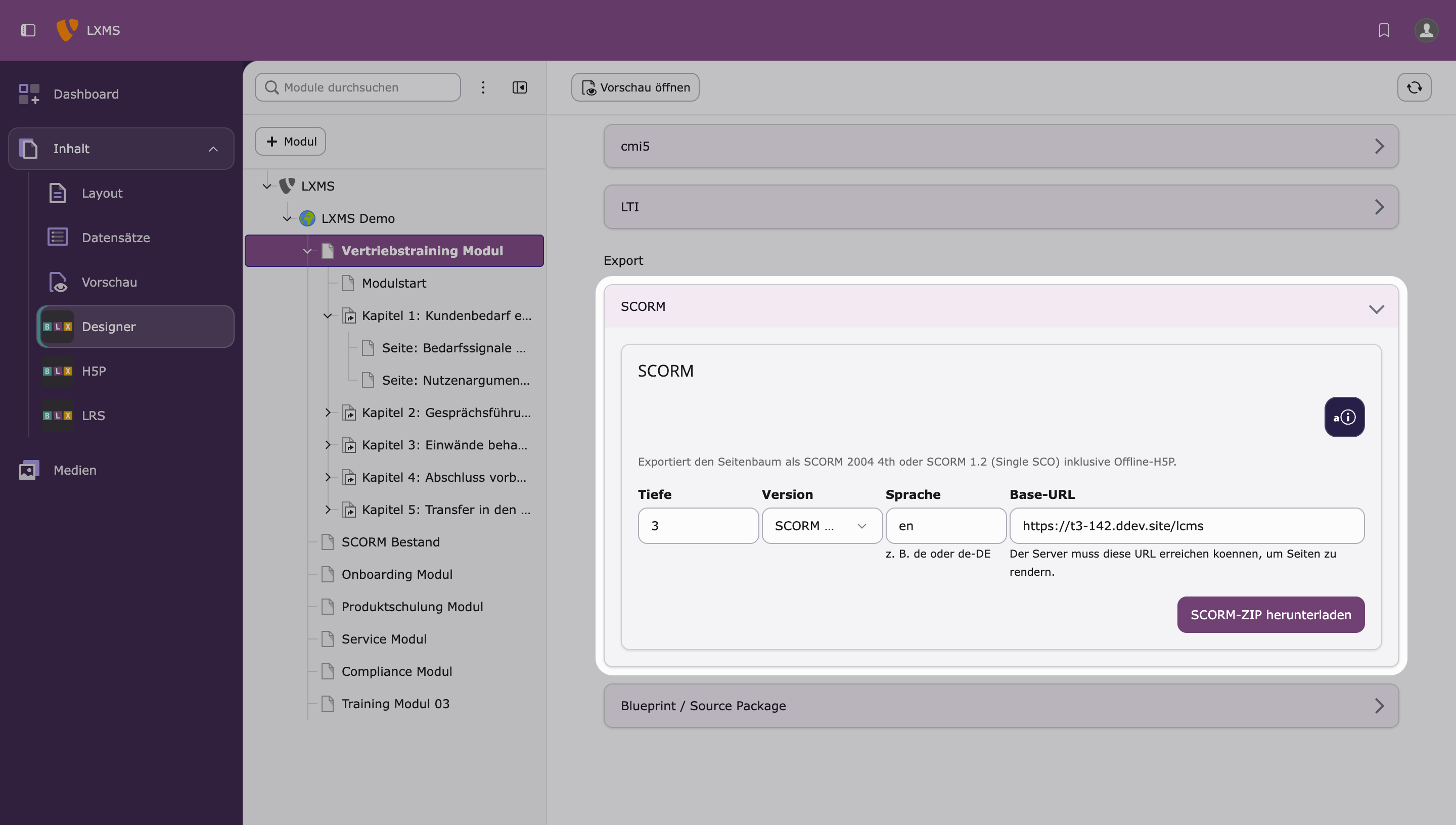 BLX Designer – controlled delivery of digital learning products
